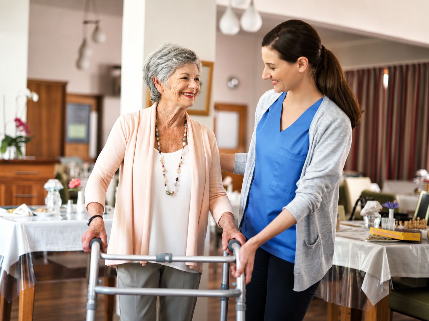 Senior residents in aged care facility